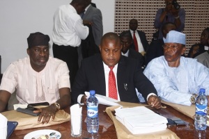 From left: Chike Ogeah (Esq), Commissioner for Information and his Works and Housing counterparts, Hon. Funkekeme Solomon and Chief Paulinus Apeki