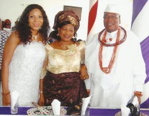 From Right Chief Patrick Egone, Chief Mrs Siakpere and  Chief Engr Christabel Oke Obiuwevbi 