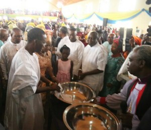 Senator (Dr.) Ifeanyi Arthur Okowa, Governor of Delta State during the Thanksgiving SServic to make his Assumption of Office 