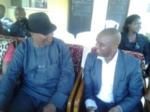 Egugbo with his boss, Bosah Iwobi, General Manager, The Pointer Newspapers