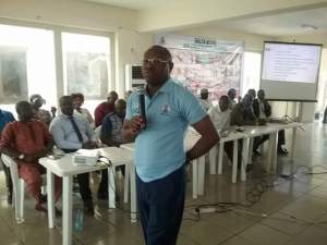Prof. Eboh issuing rules of engagement to trainers